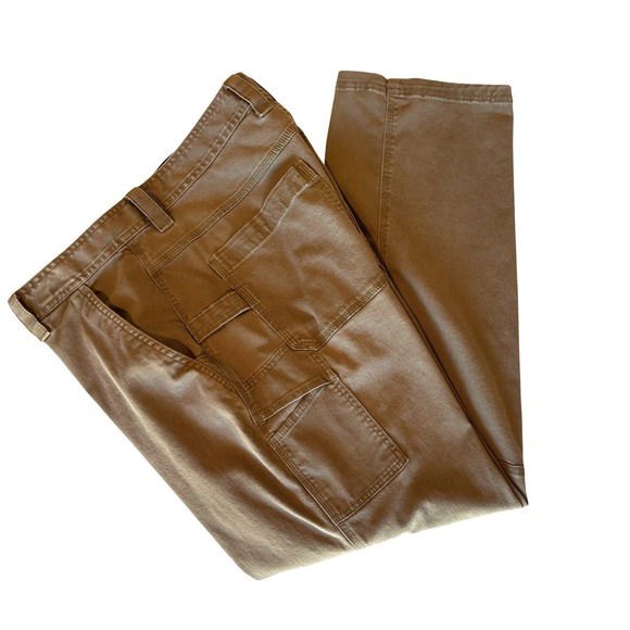 Columbia Cargo Pants Men's 36x30 Brown Straight Leg Utility Stretch Cotton Work - Picture 2 of 8